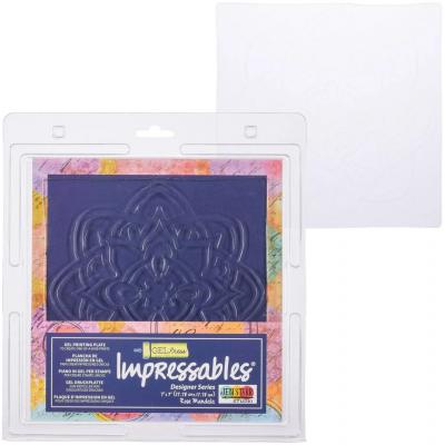 Vaessen Gel Press Gel Druckplatte - Rosen Mandala